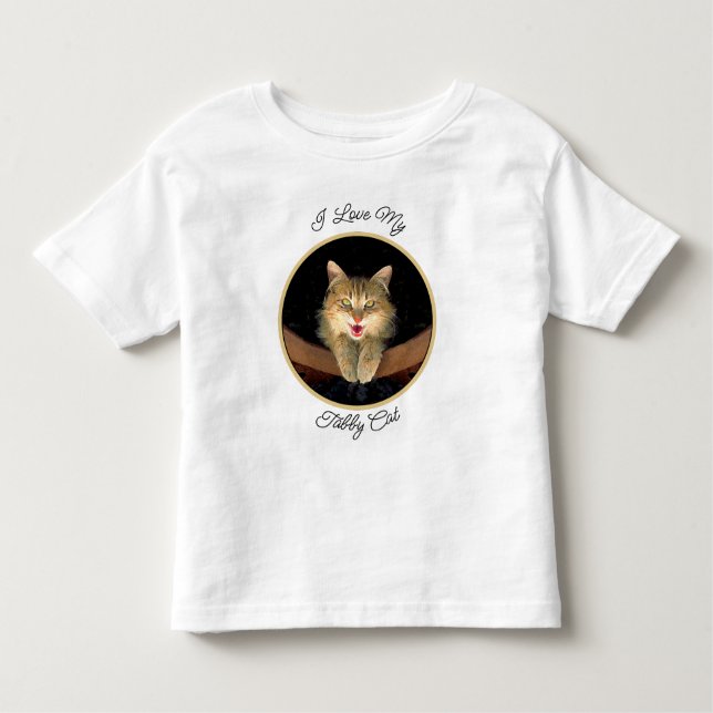 Camiseta De Bebé Pintura de gato mordaz - Pequeño de arte de gato o (Anverso)