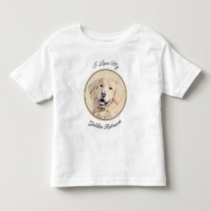 Camiseta De Bebé Pintura de Golden Retriever - Cute original Dog Ar
