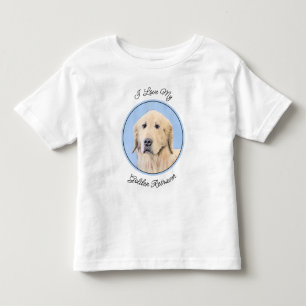 Camiseta De Bebé Pintura de Golden Retriever - Cute original Dog Ar