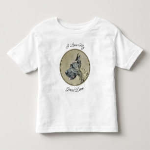 Camiseta De Bebé Pintura de gran dano (Brindle) - Arte original del