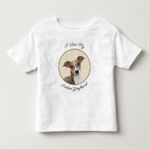 Camiseta De Bebé Pintura de Greyhound italiana - Arte Perro Origina
