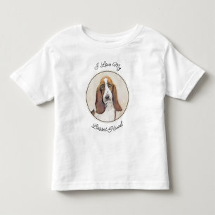Camiseta De Bebé Pintura de hebilla de basset - Arte de perro origi