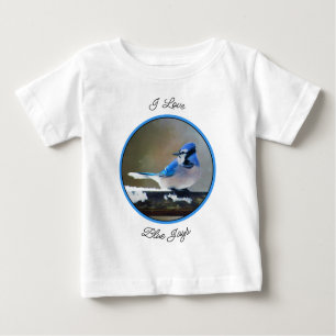 Camiseta De Bebé Pintura de Jay azul - Arte de pájaro original