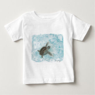 Camiseta De Bebé Pintura de la acuarela de la tortuga