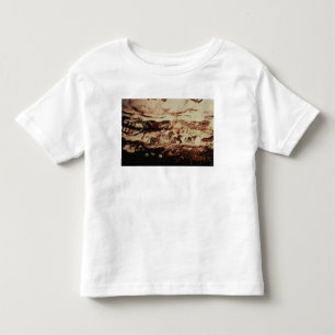 Camiseta De Bebé Pintura de la roca de una vaca del salto
