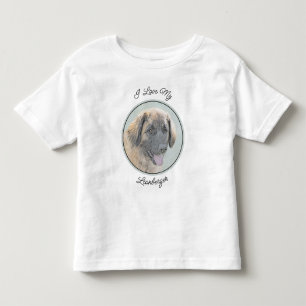 Camiseta De Bebé Pintura de Leonberger - Arte de Perro Original.