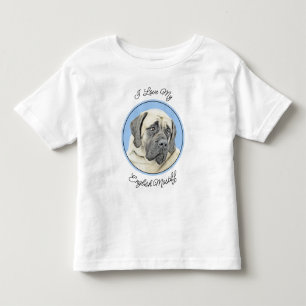 Camiseta De Bebé Pintura de malvado inglés (Fawn) - Arte de perro o