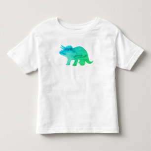 Camiseta De Bebé Pintura de neón de Dinosaur Triceratops