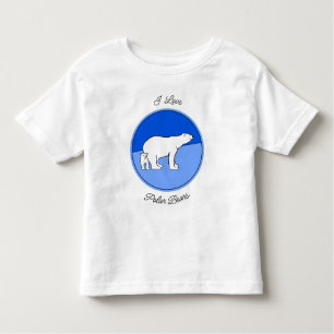 Camiseta De Bebé Pintura de oso polar y de cachorro - Arte de vida 