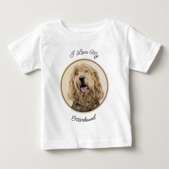 Camiseta De Bebé Pintura de otros lugares - Arte de perros original (Anverso)