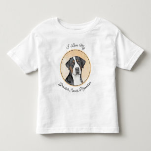 Camiseta De Bebé Pintura de perro de la montaña suiza - Arte origin