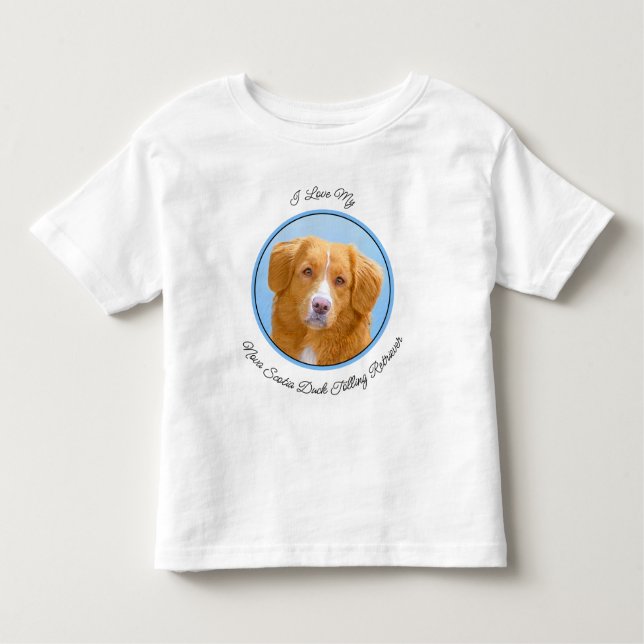 Camiseta De Bebé Pintura de perro de la recuperación del pato de Nu (Anverso)