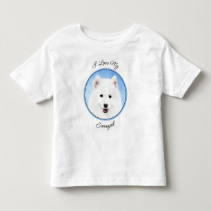 Camiseta De Bebé Pintura de pimienta de Samoyed - Arte Perro Origin