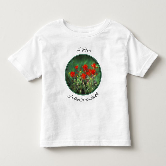 Camiseta De Bebé Pintura de pincel indio - Arte de flores original (Anverso)