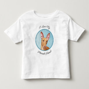 Camiseta De Bebé Pintura de Podenco Faraónico - Arte Original de Pe