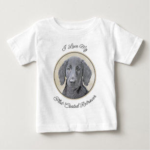 Camiseta De Bebé Pintura de recuperación plana - Arte de perro orig