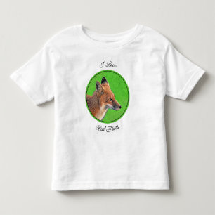 Camiseta De Bebé Pintura de Red Fox - Arte de vida salvaje original
