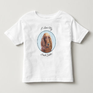 Camiseta De Bebé Pintura de Setter Irlandés - Arte de Perro Origina
