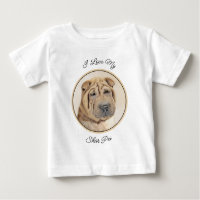 Pintura de Shar Pei - Arte Perro Original Cuto