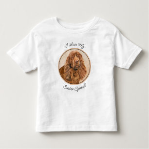 Camiseta De Bebé Pintura de Sussex Spaniel - Arte Perro Original Cu