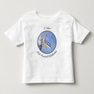 Camiseta De Bebé Pintura de Trepatroncos Pechirrojo Arte de Aves Or