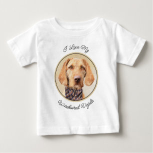 Camiseta De Bebé Pintura de Vizsla con cabello alambrado - Arte Per