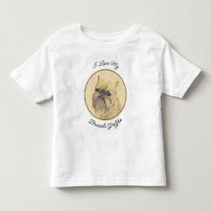 Camiseta De Bebé Pintura en Brujas Griffon Rough - Arte Perro Origi