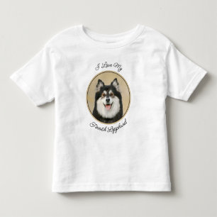 Camiseta De Bebé Pintura finlandesa de Lapphund - Arte de Perro ori
