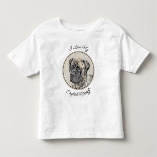 Camiseta De Bebé Pintura inglesa de castiff (Brindle) - Arte de per