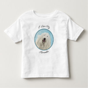 Camiseta De Bebé Pintura Komondor - Arte Perro Original Cuto