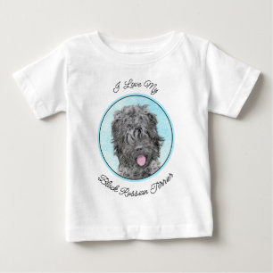 Camiseta De Bebé Pintura negra del territorio ruso - Perro original