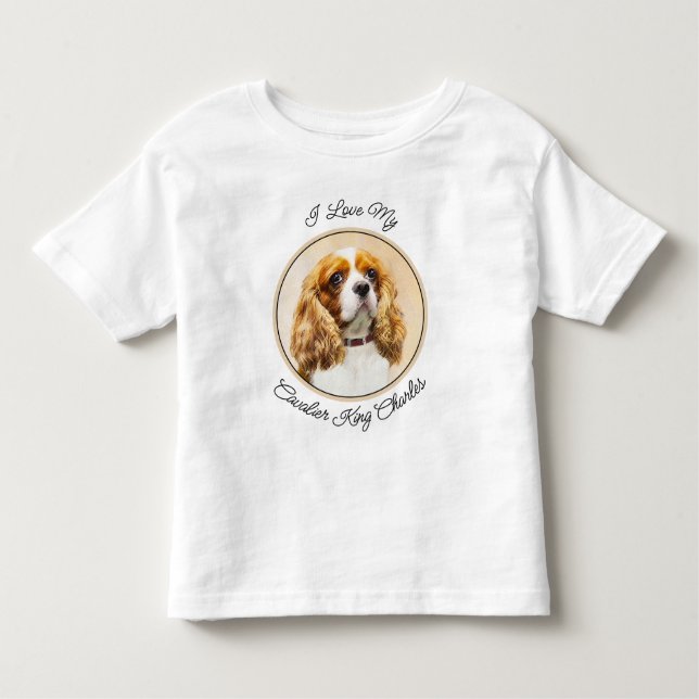 Camiseta De Bebé Pintura original de Cavalier King Charles Spaniel (Anverso)