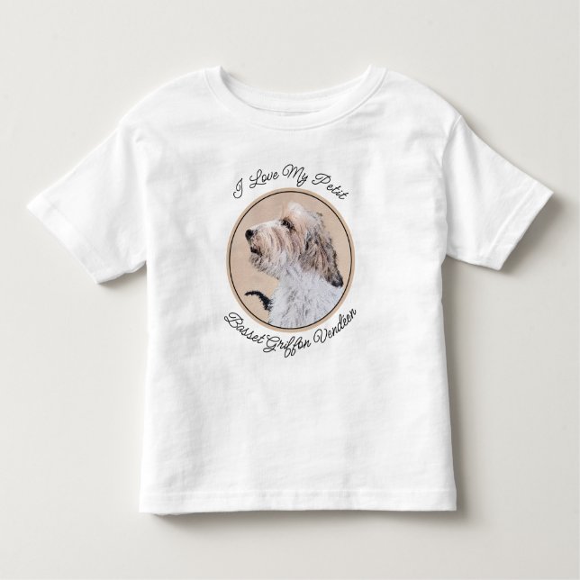 Camiseta De Bebé Pintura Petit Basset Griffon Vendéen - Arte de per (Anverso)