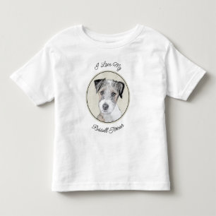 Camiseta De Bebé Pintura Rusell Terrier - Arte Perro Original