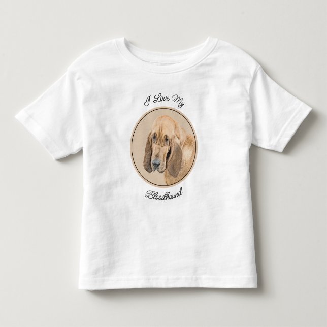 Camiseta De Bebé Pintura Sangrienta - Arte Perro Original. (Anverso)