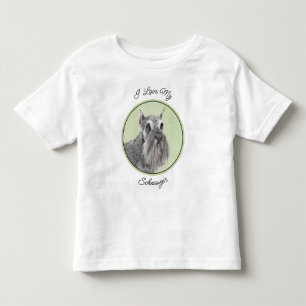 Camiseta De Bebé Pintura Schnauzer (gigante, estándar) - Arte de pe