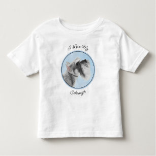 Camiseta De Bebé Pintura Schnauzer (gigante, estándar) - Arte de pe