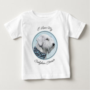 Camiseta De Bebé Pintura Sealyham Terrier - Arte Perro Original.