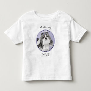 Camiseta De Bebé Pintura Shih Tzu - Arte Perro Original.