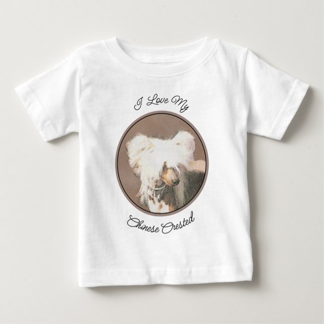 Camiseta De Bebé Pintura sin pelo de cremallera china arte original (Anverso)