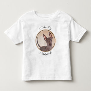 Camiseta De Bebé Pintura Xoloitzcuintli - Arte Perro Original Cuto