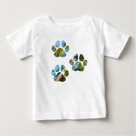 Camiseta De Bebé Pinturas de pata de perro - Palmeras tropicales