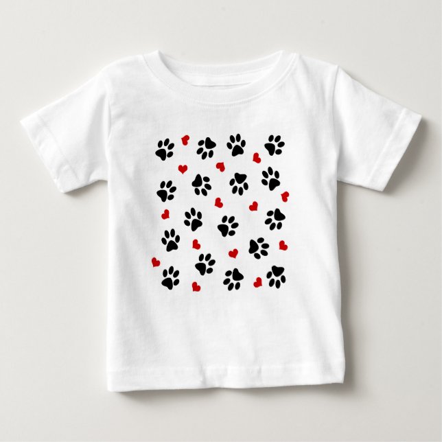 Camiseta De Bebé Pinturas y corazones (Anverso)