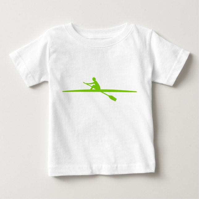 Camiseta De Bebé Piragüismo - Verde marciano (Anverso)