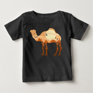 Camiseta De Bebé Pirámides de camellos de Egipto Atardecer en el de