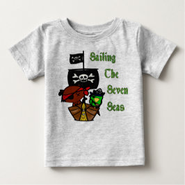 Camiseta De Bebé Pirata de siete mares