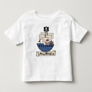 Camiseta De Bebé ¡Pirata esquelético del cráneo del barco pirata