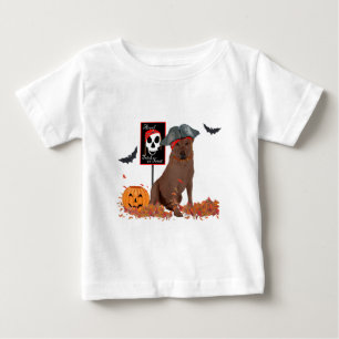 Camiseta De Bebé Pirata Labrador Retriever Marrón