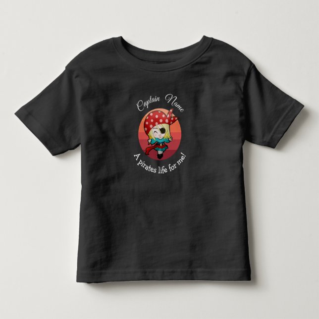 Camiseta De Bebé Pirata niña linda (Anverso)