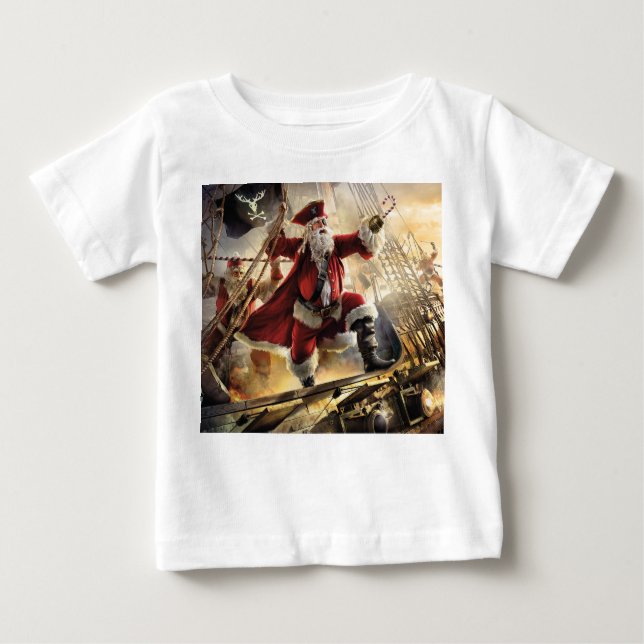 Camiseta De Bebé Pirata Santa (Anverso)